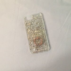 Gold flecked clear iPhone case